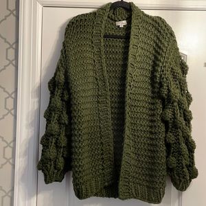 Akaiv Oversized Green Sweater - One Size
